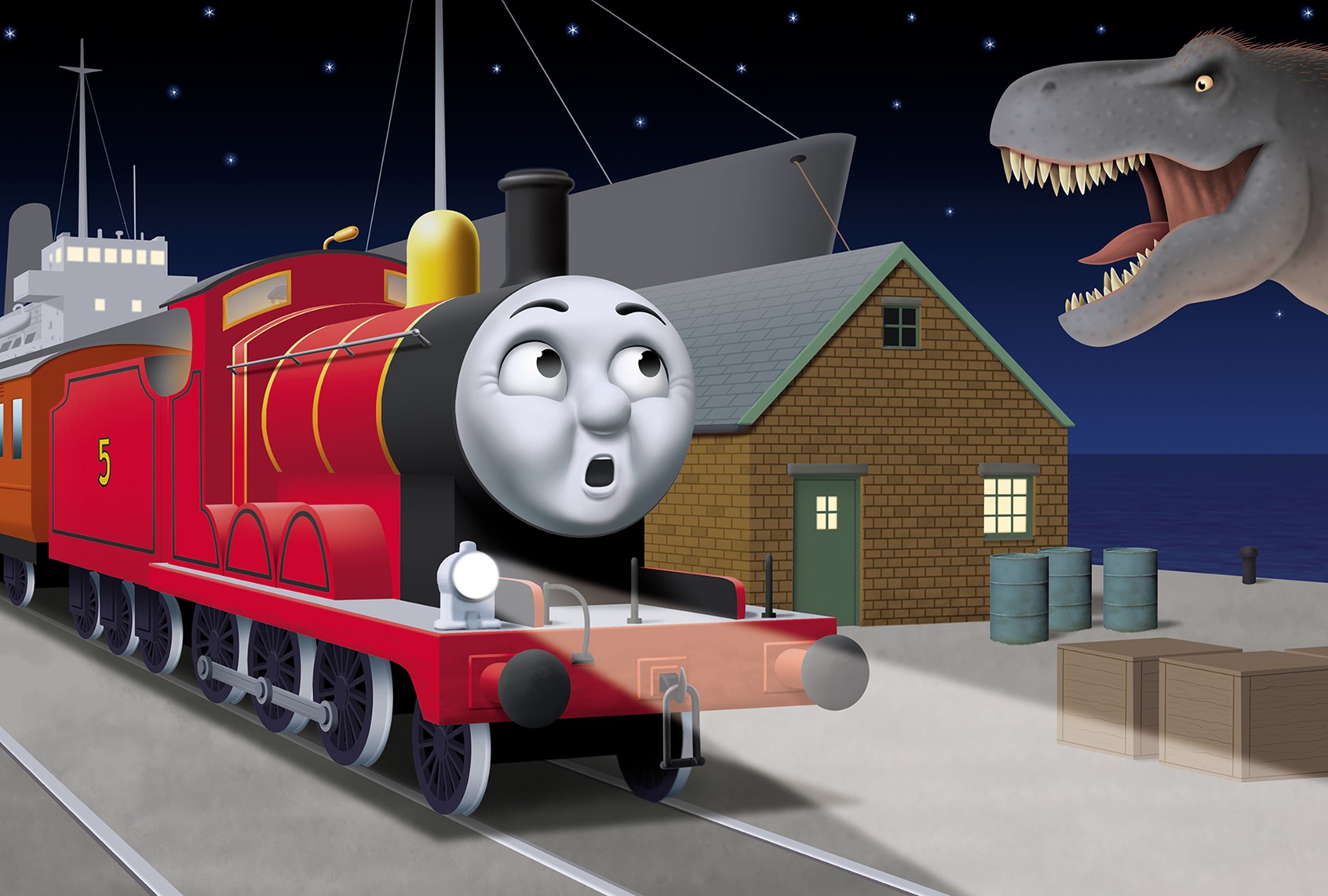 Robin Davies illustration of Thomas the train