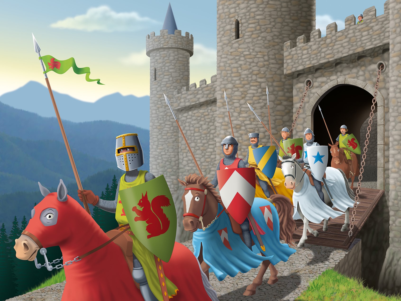 Robin Davies Illustration of Knights and Squires