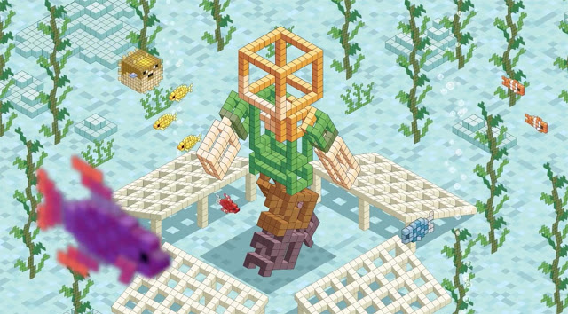 Minecraft Coral Crafters Animation illustrated by Rod Hunt