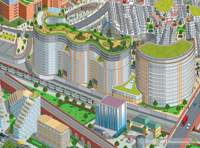 Isometric City Map Illustration