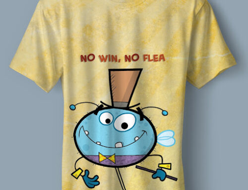 ENJOY A NEW FLEA TEE!Cartoon…